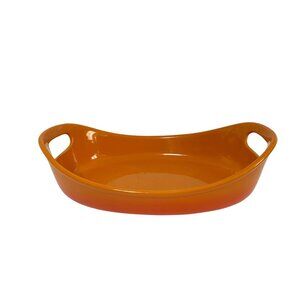 Rachel Ray 2.25 Quart Handled Casserole Pan Dish H016S Orange Ombre 14.9.5 Oval
